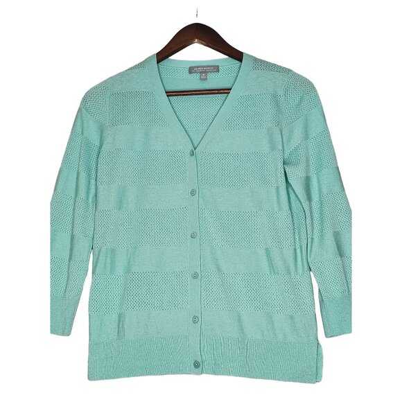 Neiman Marcus Cashmere‎ Collection superfine button-front cardigan Size Med - Picture 1 of 7